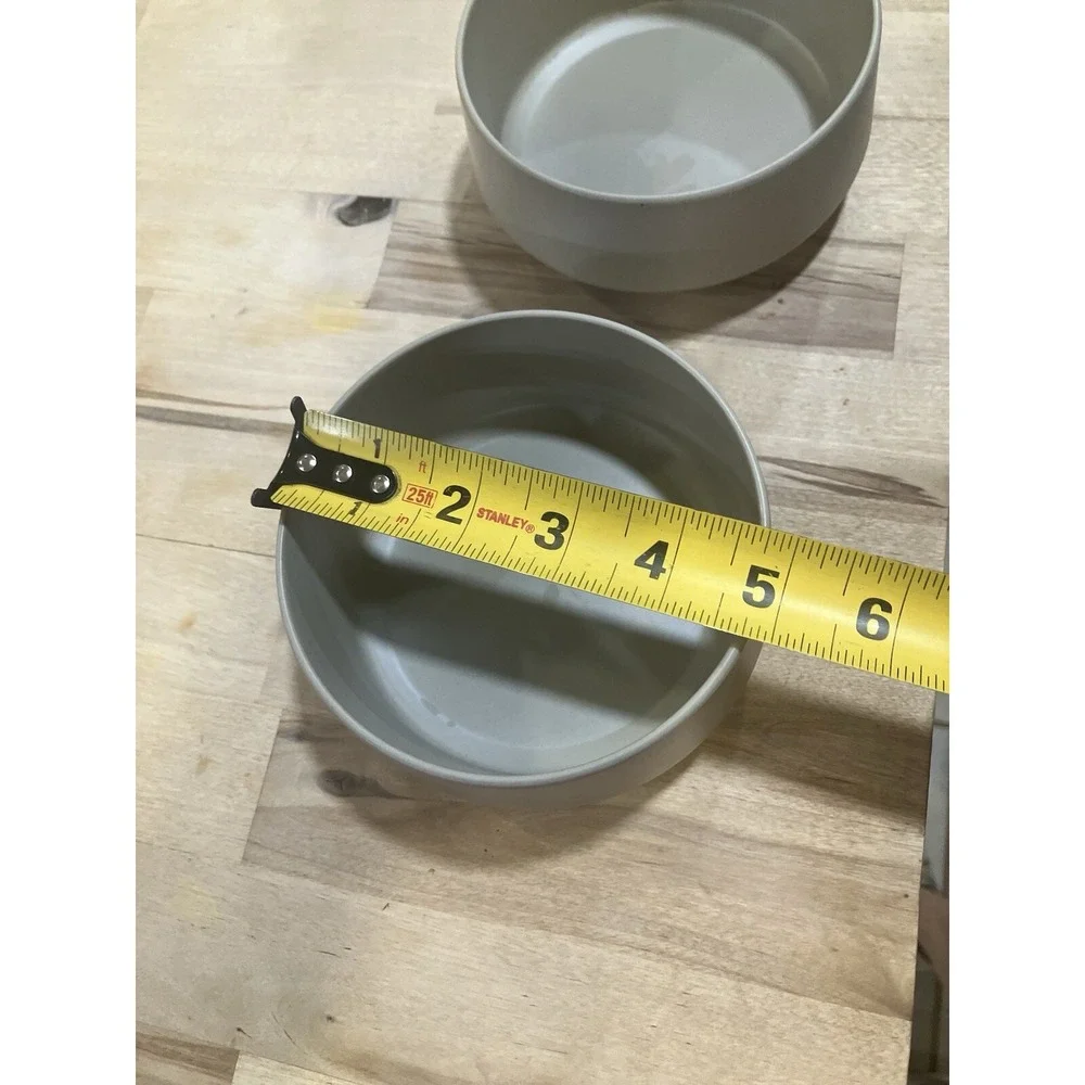 Boots and Barkley Bamboo Beige Melamine Pet Bowls Non-Skid Food/Water Bowls